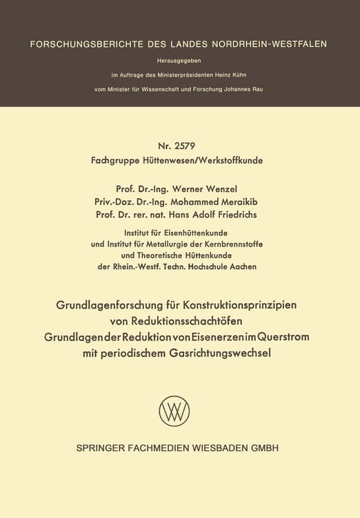 Produktbild: Grundlagenforschung für Konstruktionsprinzipien von Reduktionsschachtöfen