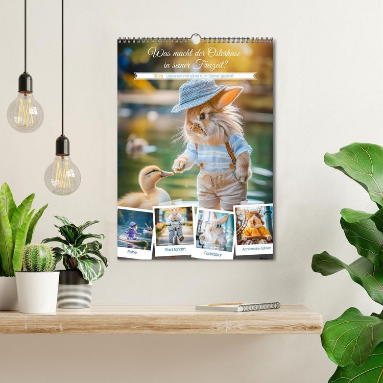 Produktbild: Was macht der Osterhase in seiner Freizeit (Wandkalender 2026 DIN A3 hoch), CALVENDO Monatskalender