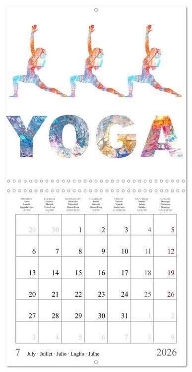 Produktbild: Your personalised yoga planner (Wall Calendar 2026 12 &times; 12 Inch) CALVENDO 12 Month Wall Calendar