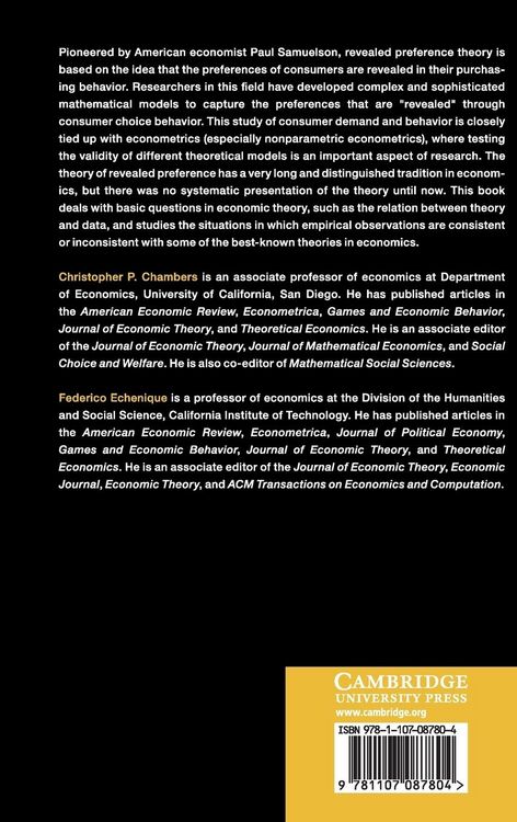 Produktbild: Revealed Preference Theory