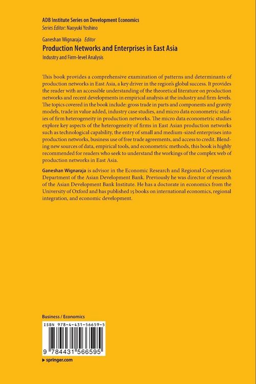 Produktbild: Production Networks and Enterprises in East Asia