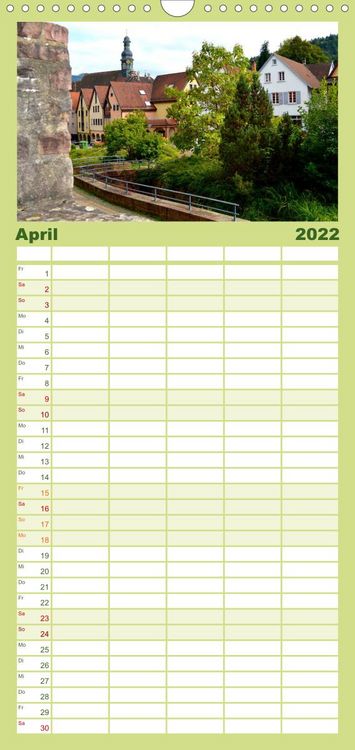 Produktbild: Familienplaner Malerisches Murgtal (Wandkalender 2022 , 21 cm x 45 cm, hoch)