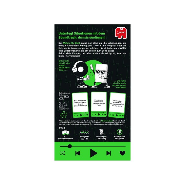 Produktbild: Jumbo 1110100915 - Match My Beat Original, Musikquiz, Partyspiel
