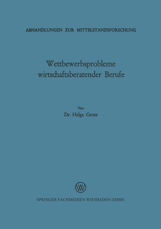 Produktbild: Wettbewerbsprobleme wirtschaftsberatender Berufe