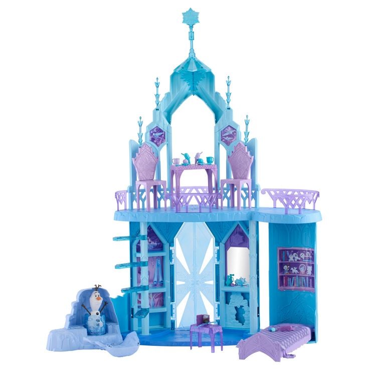 Produktbild: Disney Die Eiskönigin Elsas Eispalast Schloss-Spielset mit Olaf, 5 Spielbereichen und 21 Zubehörteilen