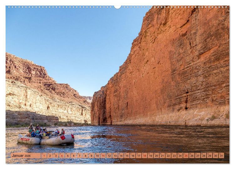 Produktbild: Colorado River Rafting im Grand Canyon (Wandkalender 2026 DIN A2 quer), CALVENDO Monatskalender