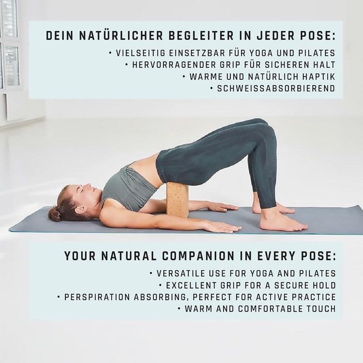 Produktbild: Schildkr&ouml;t 960271 - Kork Yoga Block, aus 100% Naturkork, 23x15x7,5cm