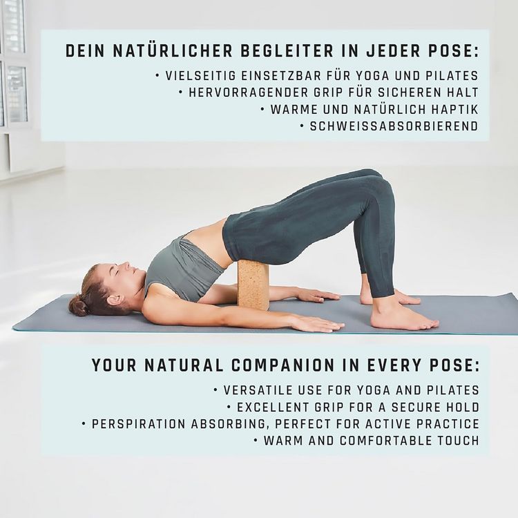 Produktbild: Schildkr&ouml;t 960271 - Kork Yoga Block, aus 100% Naturkork, 23x15x7,5cm