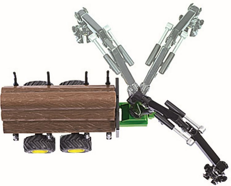 Produktbild: Siku 1954 Traktor mit Forstanh&auml;nger