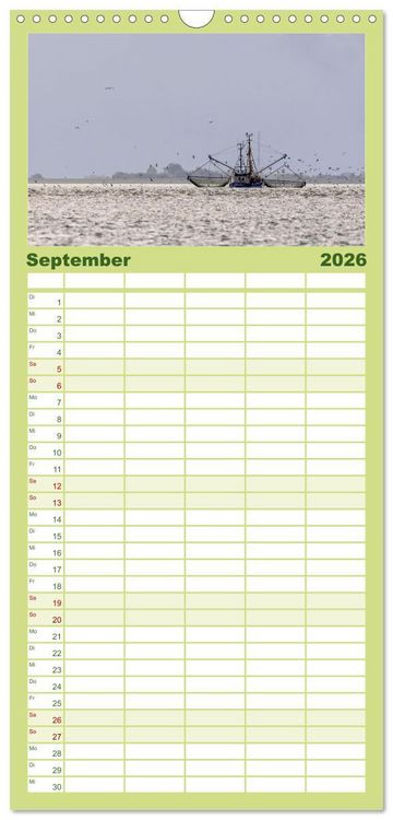 Produktbild: Familienplaner 2026 - Pellworm - Das Inselparadies mit 5 Spalten (Wandkalender, 21 x 45 cm) CALVENDO