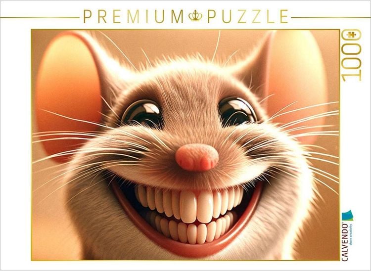Produktbild: CALVENDO Puzzle Grinsende Maus | 1000 Teile Lege-Gr&ouml;&szlig;e 64x48cm Foto-Puzzle f&uuml;r gl&uuml;ckliche Stunden