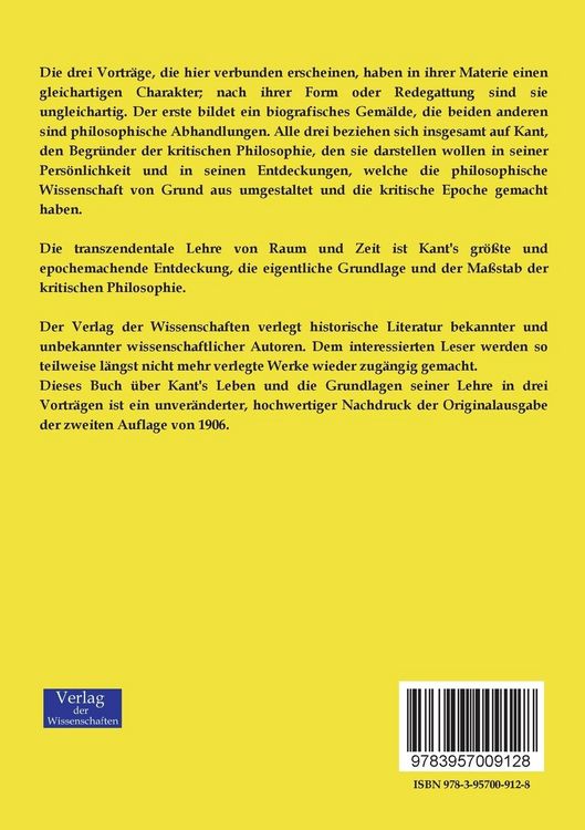 Produktbild: Kant&acute;s Leben und die Grundlagen seiner Lehre