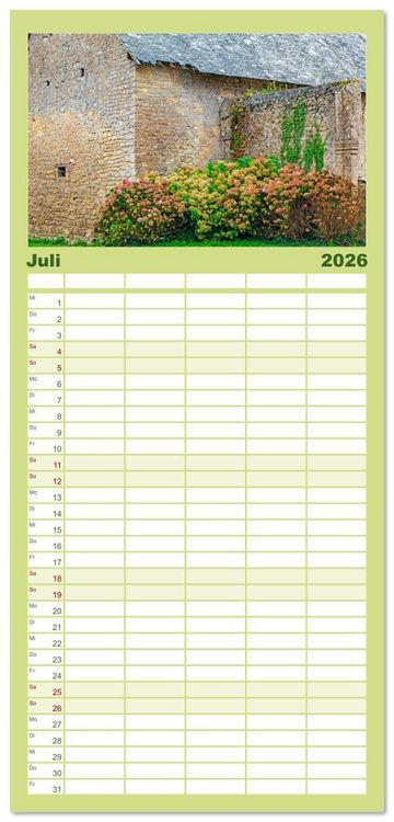 Produktbild: Familienplaner 2026 - Ein Hortensientraum mit 5 Spalten (Wandkalender, 21 x 45 cm) CALVENDO