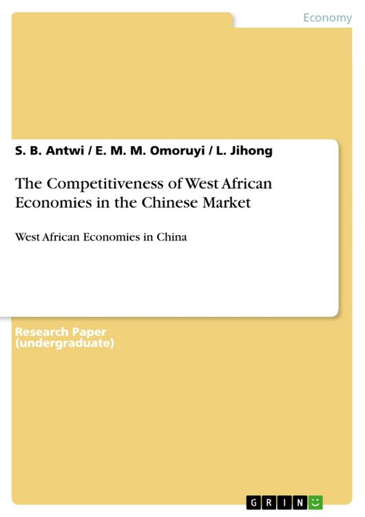 Produktbild: The Competitiveness of West African Economies in the Chinese Market