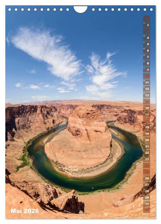 Produktbild: ARIZONA UND UTAH Rote Felsen (Wandkalender 2026 DIN A4 hoch), CALVENDO Monatskalender