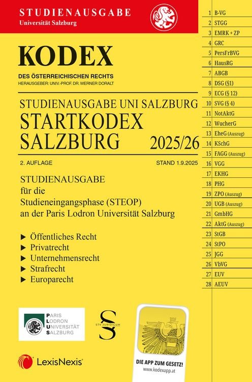 Produktbild: KODEX Startkodex Salzburg 2025/26 - inkl. App