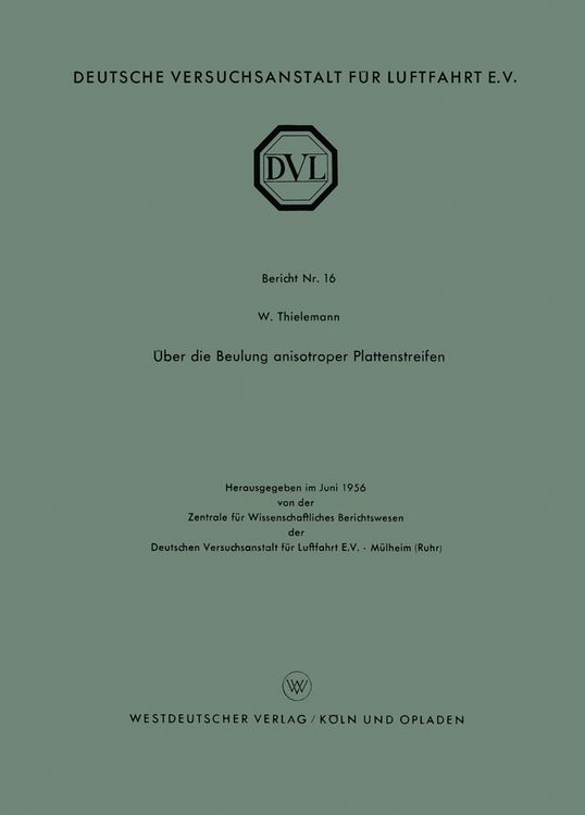 Produktbild: &Uuml;ber die Beulung anisotroper Plattenstreifen