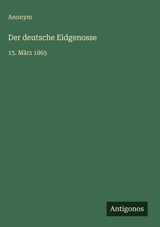 Produktbild: Der deutsche Eidgenosse