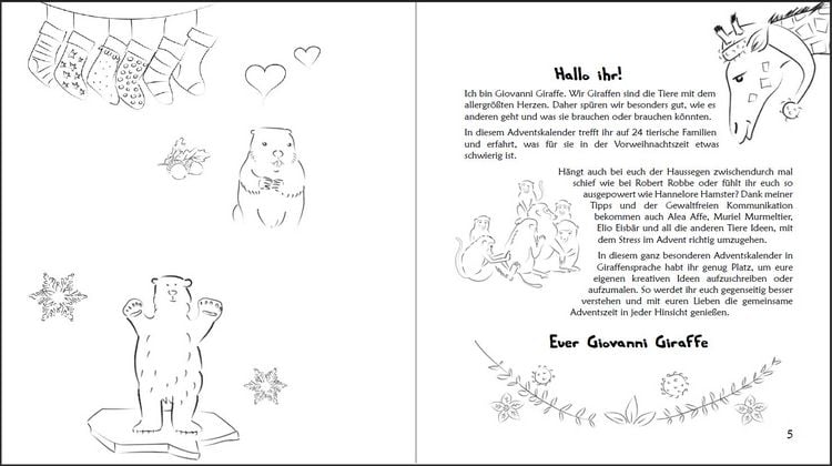 Produktbild: Was brauchst du im Advent? Der Familien-Adventskalender in Giraffensprache für Gewaltfreie Kommunikation mit Kindern und Eltern