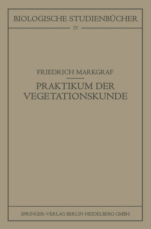 Produktbild: Kleines Praktikum der Vegetationskunde