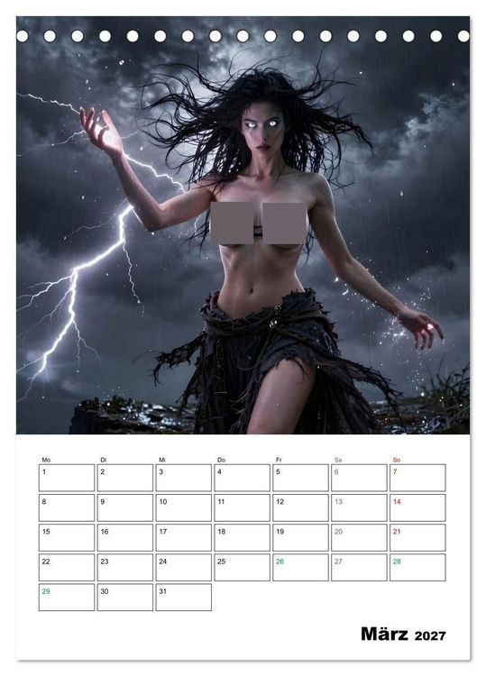 Produktbild: Mystische Engel (Tischkalender 2027 DIN A5 hoch), CALVENDO Monatskalender