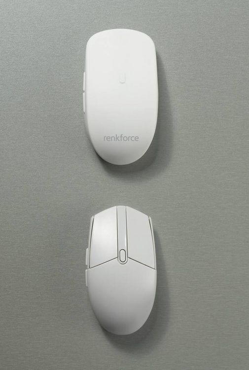 Produktbild: Renkforce RF-WRM-300 Hygiene-Maus Kabellos Optisch Wei&szlig; 5 Tasten 800 dpi, 1000 dpi, 1200 dpi Spritzwassergesch&uuml;tzt