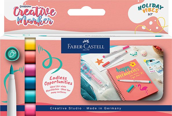 Produktbild: Faber-Castell Creative Marker Goldfaber Holiday Vibes 6 St&uuml;ck