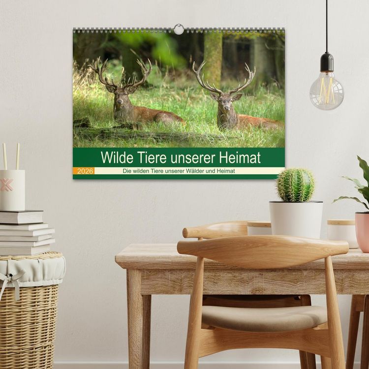 Produktbild: Wilde Tiere unserer Heimat (Wandkalender 2026 DIN A3 quer), CALVENDO Monatskalender