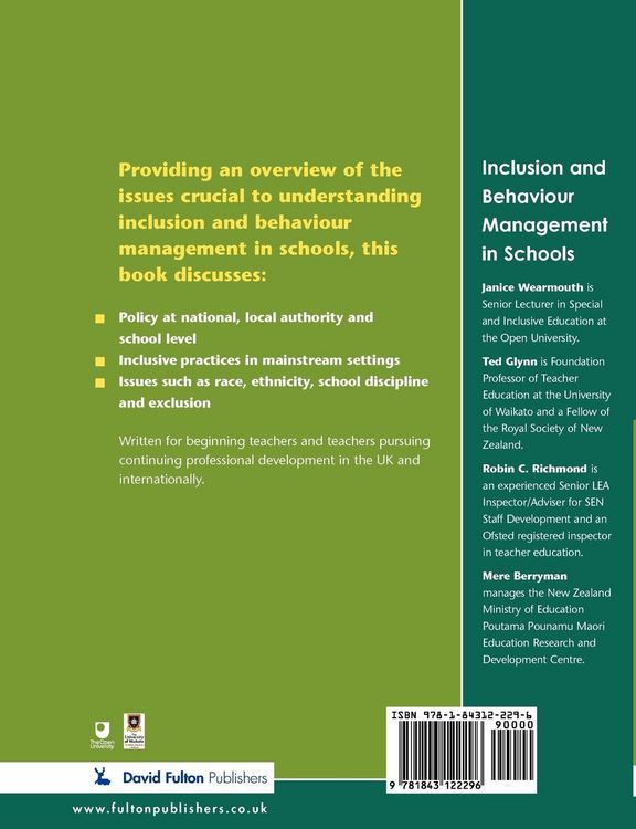 Produktbild: Inclusion and Behaviour Management in Schools