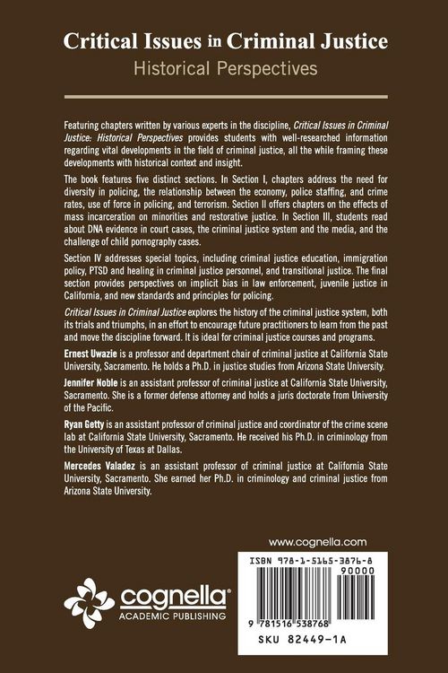 Produktbild: Critical Issues in Criminal Justice