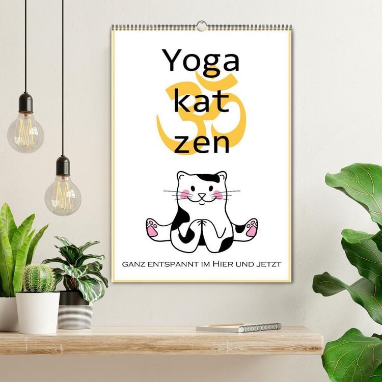 Produktbild: Yogakatzen - ganz entspannt im Hier und Jetzt (Wandkalender 2026 DIN A2 hoch), CALVENDO Monatskalender