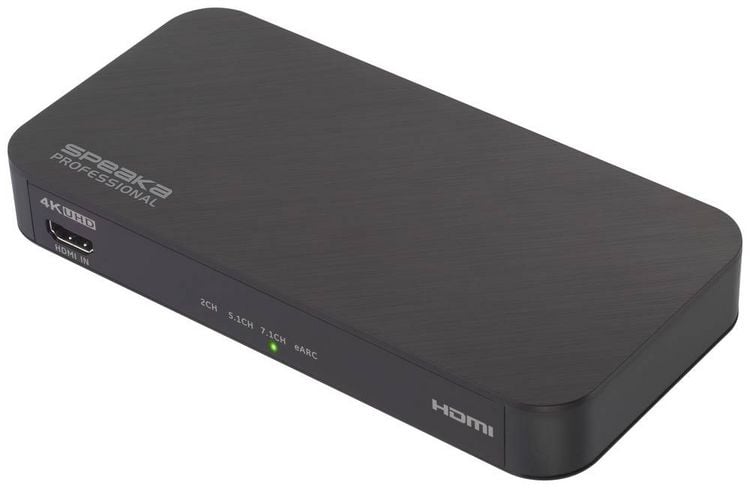Produktbild: SpeaKa Professional TV, Receiver, Audio Extraktor SP-HDA-502 [HDMI - HDMI] 3840 x 2160 Pixel eARC, S/PDIF- + Analogausgang