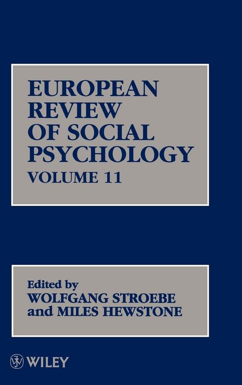 Produktbild: European Review of Social Psychology V11