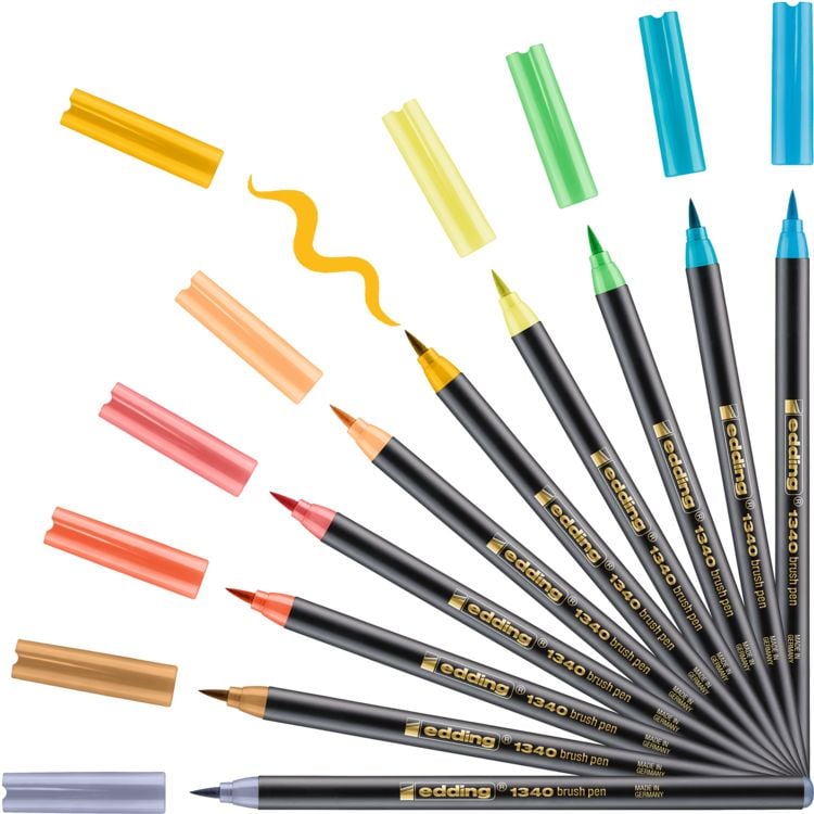 Produktbild: Edding Filzstifte Brush Lettering 10er Set