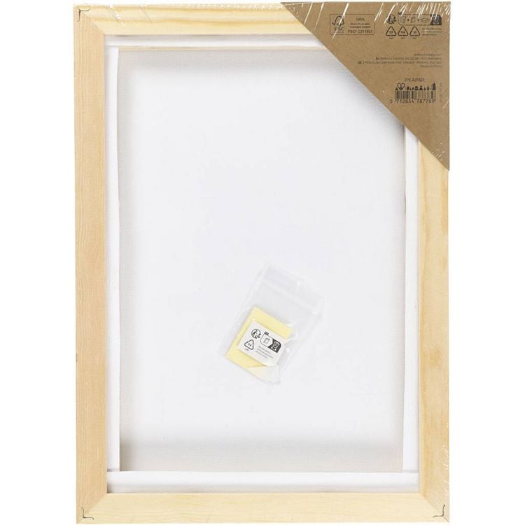 Produktbild: Creativ Company Gespannte Leinwand mit Rahmen, A4, Gr&ouml;&szlig;e 29,7x21 cm, 280 g, Wei&szlig;, 10 Stk