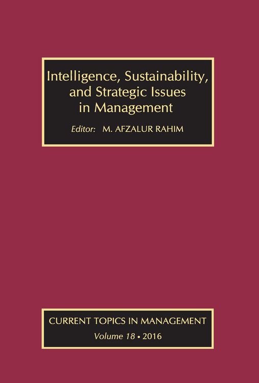 Produktbild: Intelligence, Sustainability, and Strategic Issues in Management
