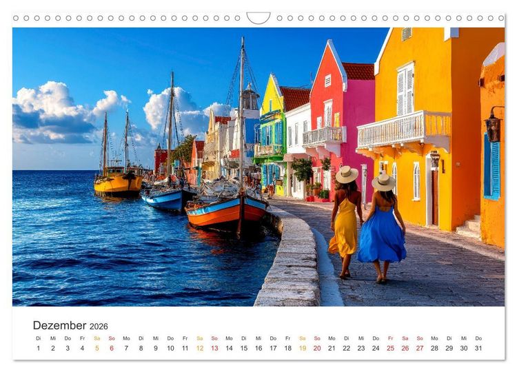 Produktbild: Cura&ccedil;ao - paradiesische Insel in der Karibik (Wandkalender 2026 DIN A3 quer), CALVENDO Monatskalender