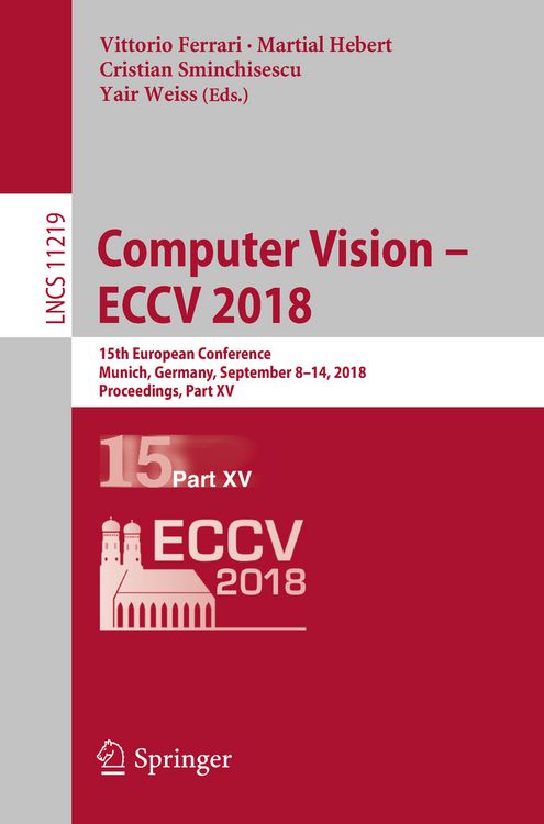 Produktbild: Computer Vision &ndash; ECCV 2018