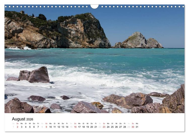 Produktbild: Al&oacute;nnisos, Ski&aacute;thos, Sk&oacute;pelos (Wandkalender 2026 DIN A3 quer), CALVENDO Monatskalender