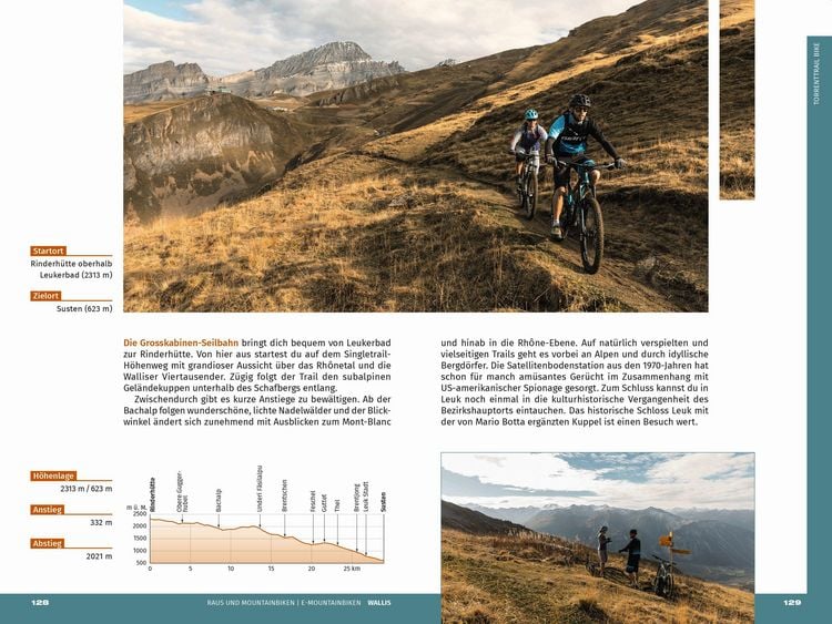 Produktbild: K&uuml;mmerly+Frey Raus und Mountainbiken Wallis &ndash; Mountainbikef&uuml;hrer