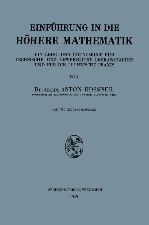Produktbild: Einf&uuml;hrung in die H&ouml;here Mathematik