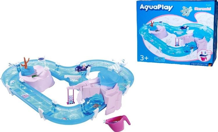 Produktbild: BIG 8700001523 - AquaPlay Wasserbahn Mermaid, mit Zubeh&ouml;r, 108x90x18cm