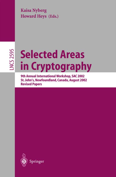 Produktbild: Selected Areas in Cryptography