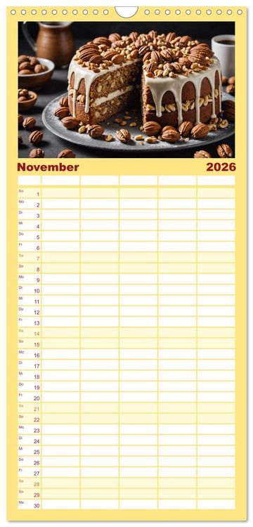 Produktbild: Familienplaner 2026 - Das Auge isst mit - S&uuml;&szlig;e Verf&uuml;hrung mit 5 Spalten (Wandkalender, 21 x 45 cm) CALVENDO