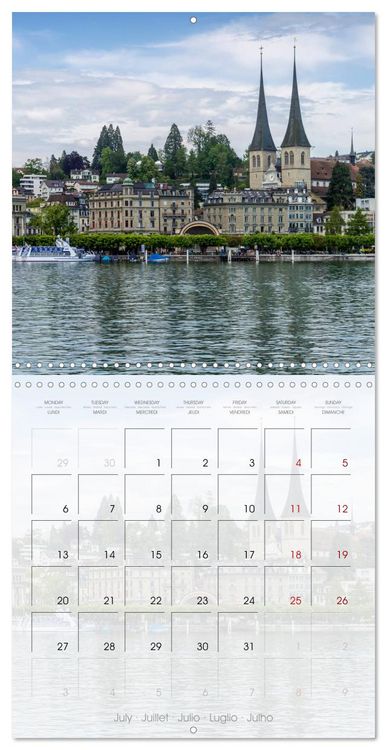Produktbild: LUCERNE Lovely Switzerland (Wall Calendar 2026 12 &times; 12 Inch) CALVENDO 12 Month Wall Calendar