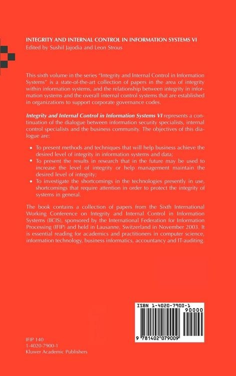 Produktbild: Integrity and Internal Control in Information Systems VI