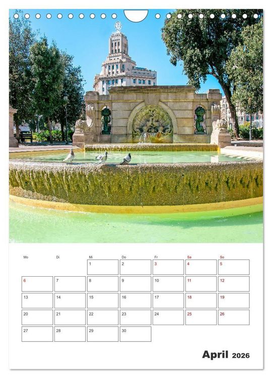 Produktbild: Barcelona - Urlaubsplaner (Wandkalender 2026 DIN A4 hoch), CALVENDO Monatskalender