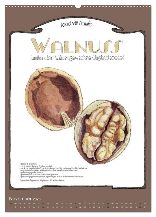 Produktbild: Food with Benefits (hochwertiger Premium Wandkalender 2026 DIN A2 hoch), Kunstdruck in Hochglanz