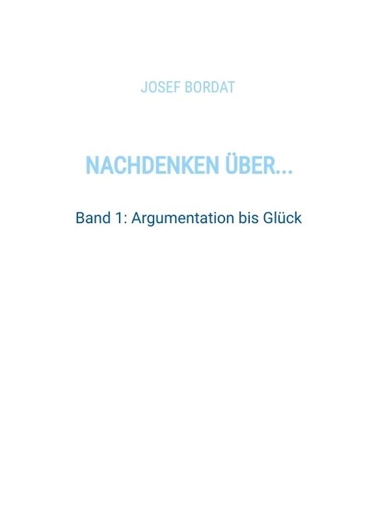 Produktbild: Nachdenken &uuml;ber...