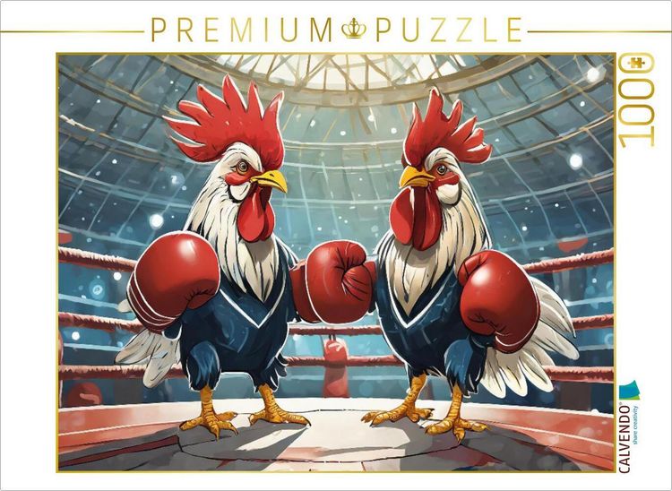 Produktbild: CALVENDO Puzzle Kampfh&auml;hne | 1000 Teile Lege-Gr&ouml;&szlig;e 64x48cm Foto-Puzzle f&uuml;r gl&uuml;ckliche Stunden